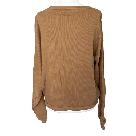 Donni Ribbed Cardigan in Camel Small Womens Sweatshirt - Picture 7 of 14
